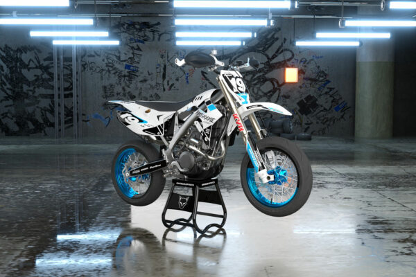 Kit déco motocross TM Racing - Phantom - Blanc Promo