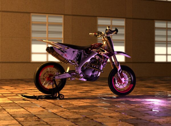 Kit déco motocross TM Racing - Rival - Rose Promo