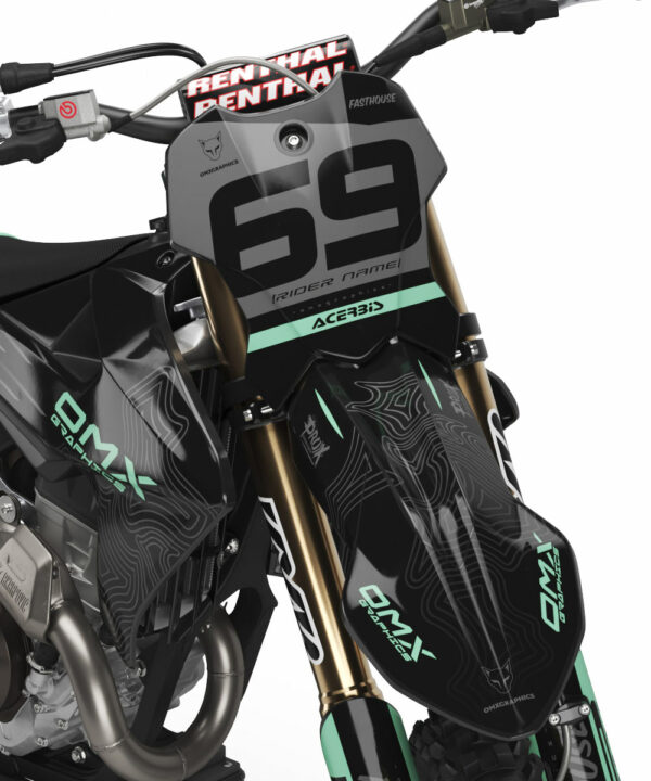 Kit déco motocross Triumph - Avenger - Noir Bleu 2