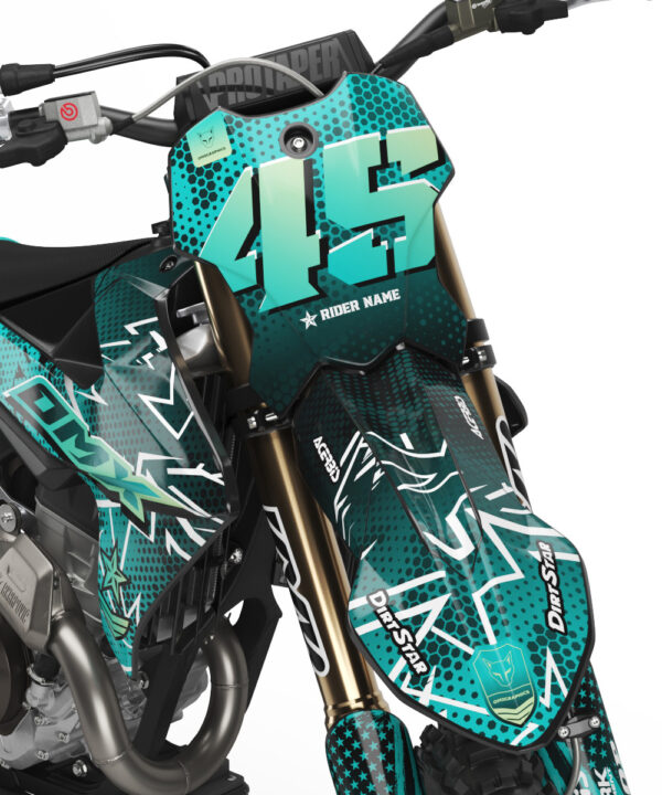 Kit déco motocross Triumph - Battalion - Bleu 2