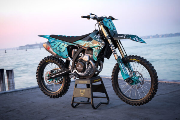 Kit déco motocross Triumph - Battalion - Bleu Promo