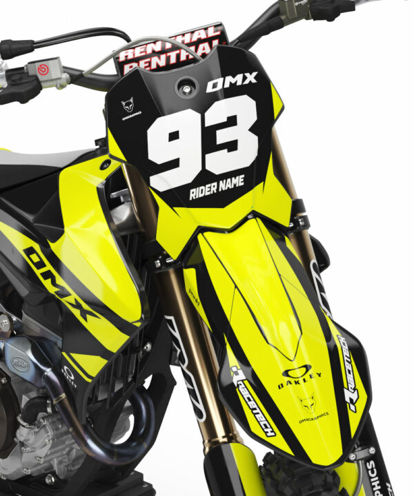 Kit déco motocross Triumph - Core - Noir Jaune 2