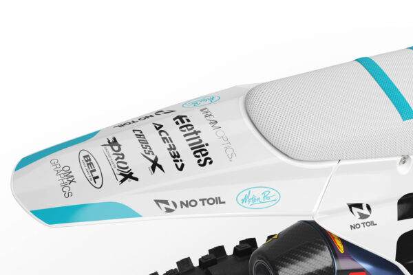 Kit déco motocross Triumph - Corsa - Blanc Bleu 3