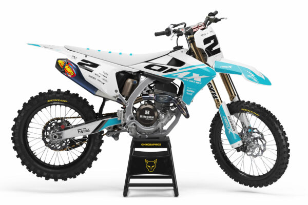 Kit déco motocross Triumph - Corsa - Blanc Bleu