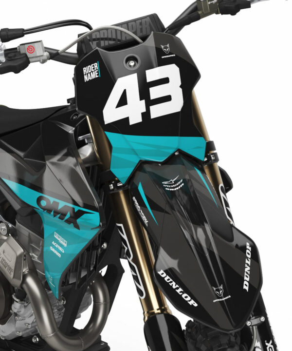 Kit déco motocross Triumph - Frost - Bleu 2
