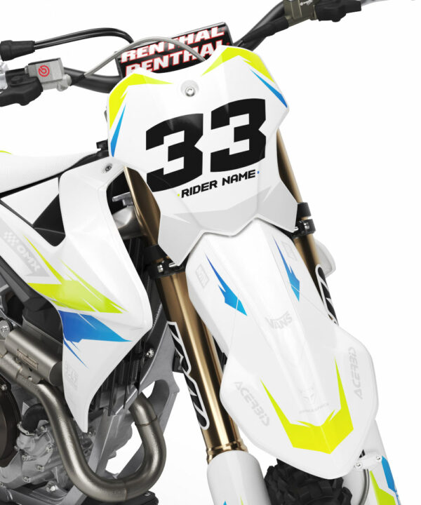 Kit déco motocross Triumph - Glitch - Lime Bleu 2