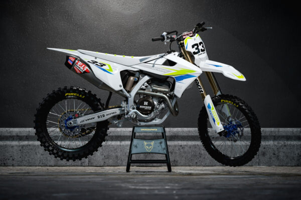 Kit déco motocross Triumph - Glitch - Lime Bleu Promo