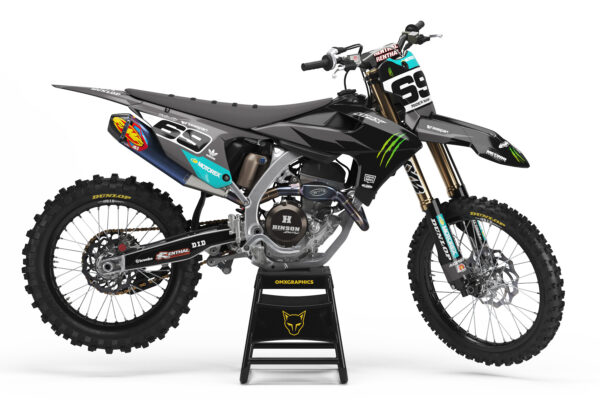 Kit déco motocross Triumph - Monster - Energy Noir