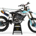 Kit déco motocross Triumph - Phantom - Blanc Bleu
