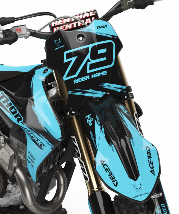 Kit déco motocross Triumph - Punch - Bleu 2