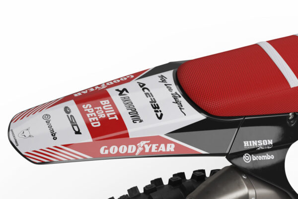 Kit déco motocross Triumph - Redline - Retro Gris 3