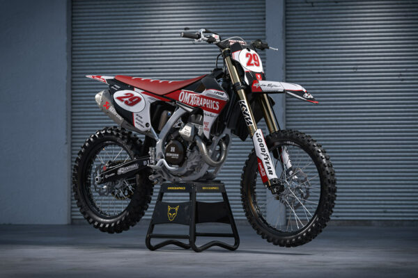 Kit déco motocross Triumph - Redline - Retro Gris Promo