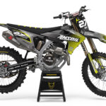 Kit déco motocross Triumph - Throttle - Jaune