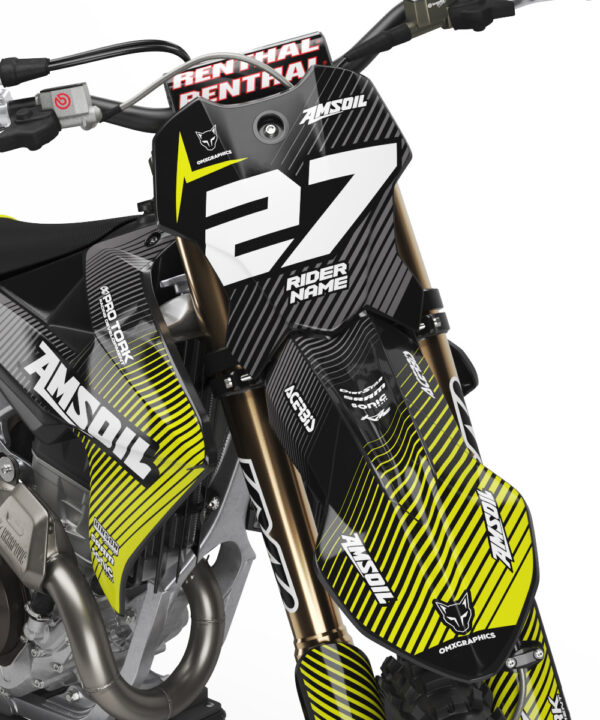 Kit déco motocross Triumph - Throttle - Jaune 2