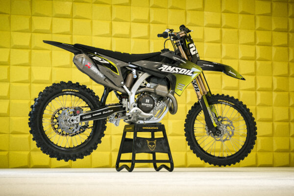 Kit déco motocross Triumph - Throttle - Jaune Promo