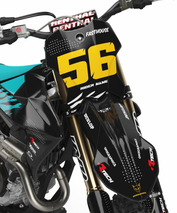 Kit déco motocross Triumph - Wild - Noir Bleu 2