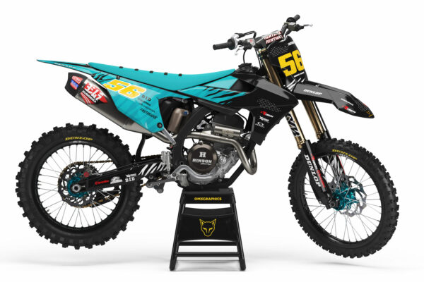 Kit déco motocross Triumph - Wild - Noir Bleu