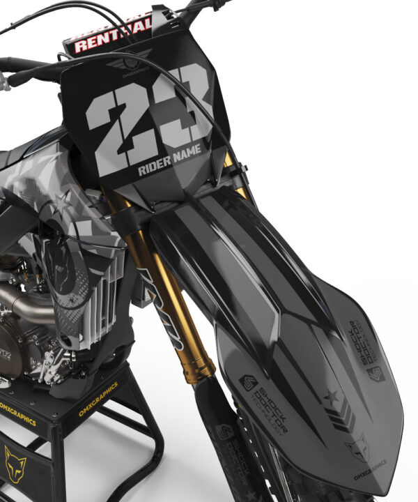 Kit déco motocross Yamaha - Army - Gris 2