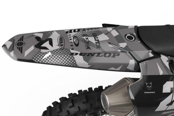 Kit déco motocross Yamaha - Army - Gris 3