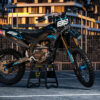 Kit déco motocross Yamaha - Carbon - Noir Bleu Promo
