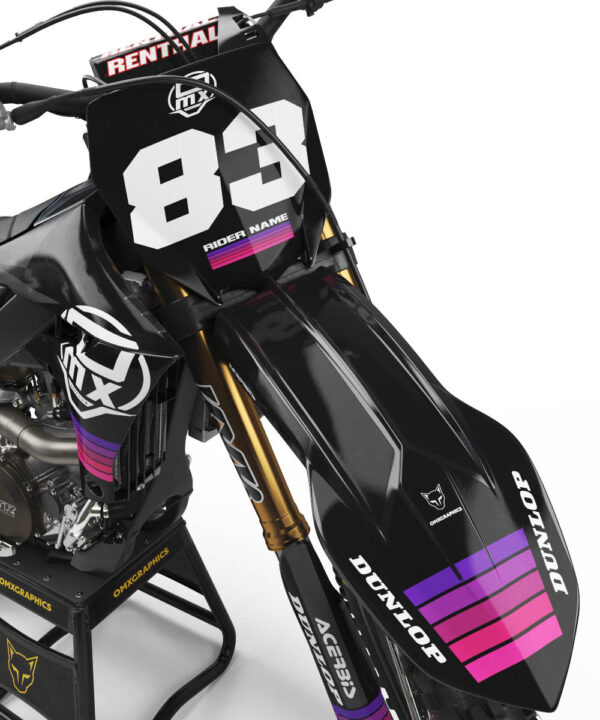 Kit déco motocross Yamaha - Charge - Noir 2