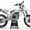 Kit déco motocross Yamaha - Glitch - Rose Bleu