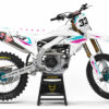 Kit déco motocross Yamaha - Glitch - Teal Rose