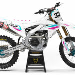 Kit déco motocross Yamaha - Glitch - Teal Rose