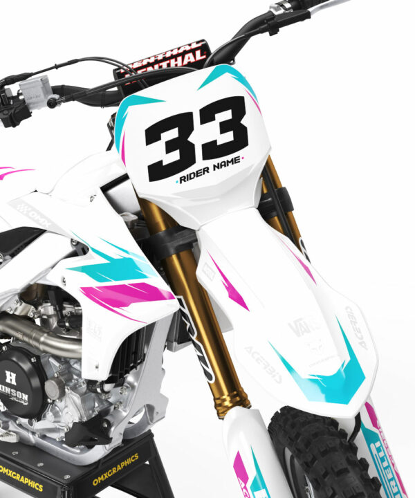 Kit déco motocross Yamaha - Glitch - Teal Rose 2