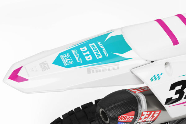 Kit déco motocross Yamaha - Glitch - Teal Rose 3