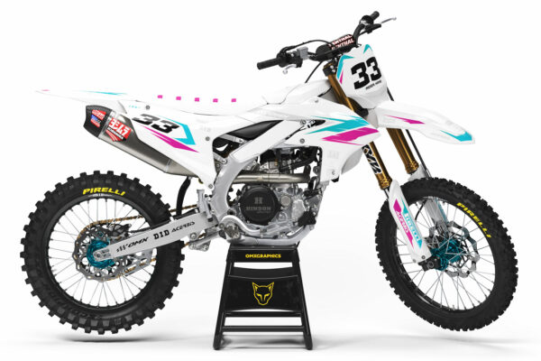 Kit déco motocross Yamaha - Glitch - Teal Rose