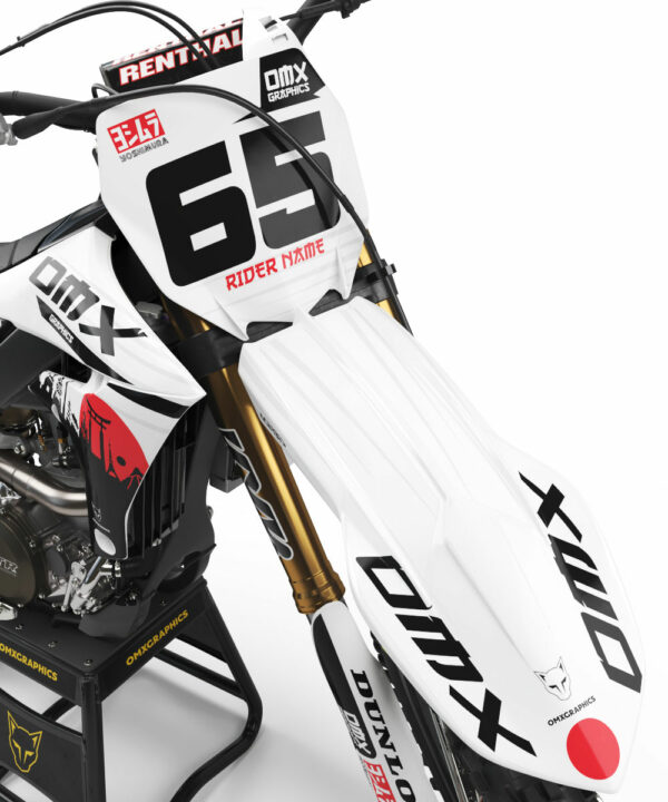 Kit déco motocross Yamaha - Japan - Blanc 2