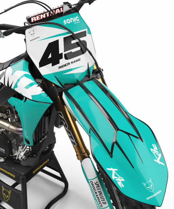 Kit déco motocross Yamaha - Local - Teal 2
