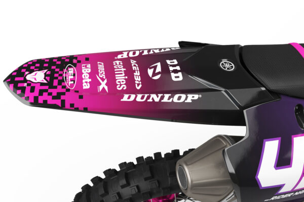 Kit déco motocross Yamaha - Pixel - Rose 3