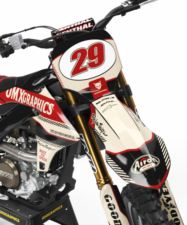 Kit déco motocross Yamaha - Redline - Retro Beige 2