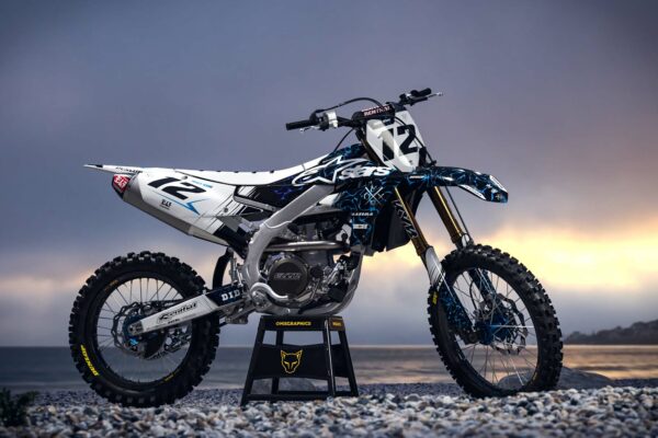 Kit déco motocross Yamaha - Rival - Bleu Promo