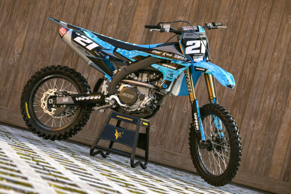 Kit déco motocross Yamaha - Semper Fi - Bleu Promo