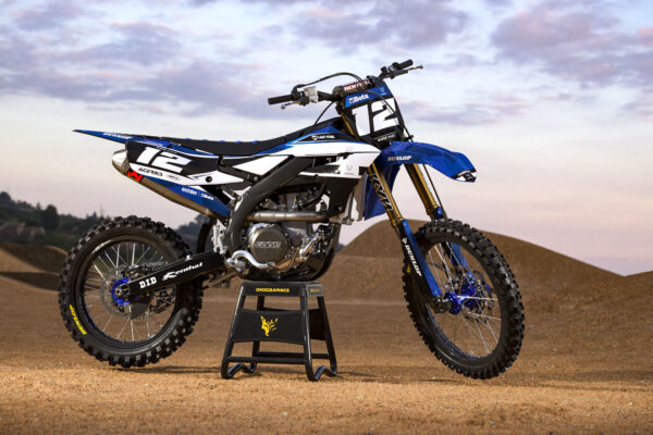 Kit déco motocross Yamaha - Shades - Bleu Promo