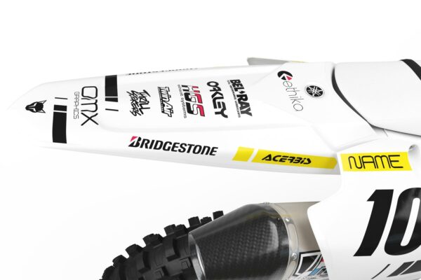 Kit déco motocross Yamaha - Split - Blanc 3
