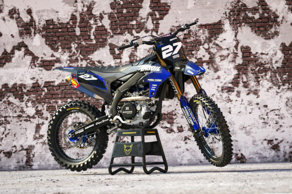 Kit déco motocross Yamaha - Throttle - Bleu Promo