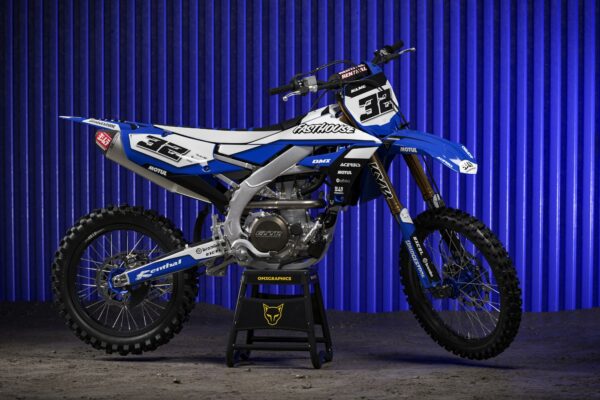 Kit déco motocross Yamaha - Trace - Bleu Promo
