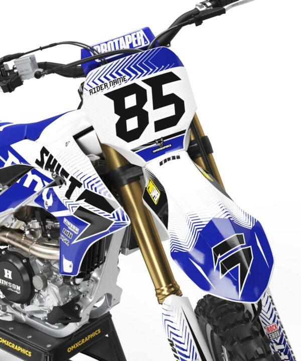 Kit déco motocross Yamaha - Voltage - Blanc Bleu 2