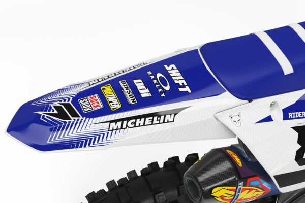 Kit déco motocross Yamaha - Voltage - Blanc Bleu 3