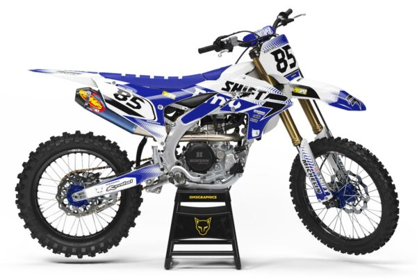 Kit déco motocross Yamaha - Voltage - Blanc Bleu