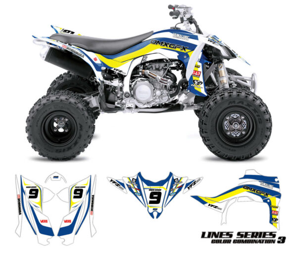 Kit déco quad Yamaha - Lines - Blanc