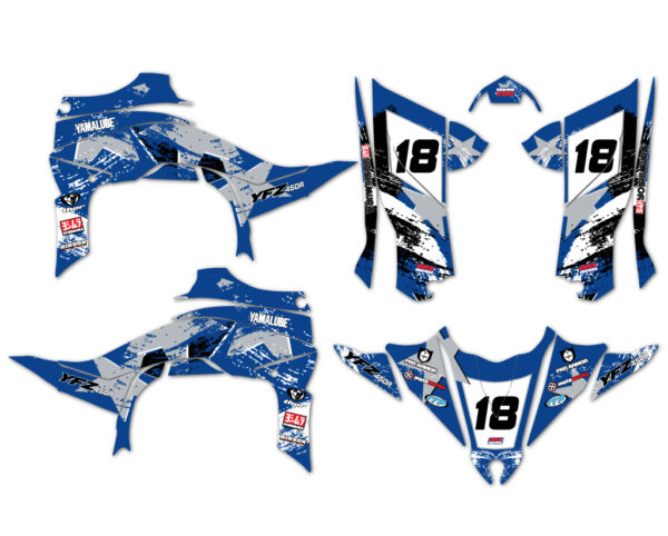 Kit déco quad Yamaha - Star - Bleu