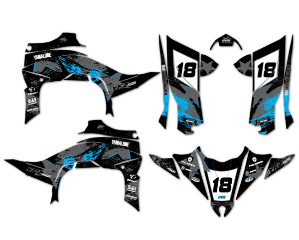 Kit déco quad Yamaha - Star - Gris
