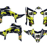 Kit déco quad Yamaha - Star - Jaune