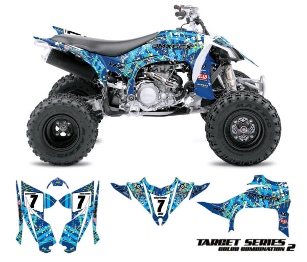 Kit déco quad Yamaha - Target - Bleu