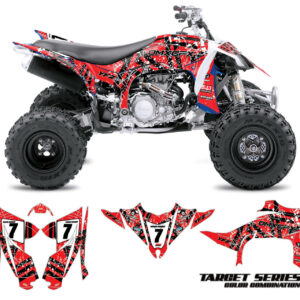 Kit déco quad Yamaha - Target - Rouge